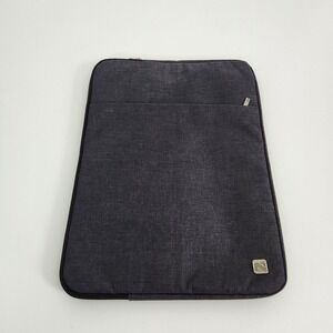 NIDOO 15.6 Inch Laptop Sleeve Case Charcoal Gray Water Resistant Canvas